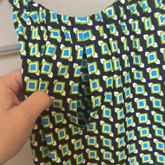 Jude Connally Blue and Green Patterned Midi Dress XS - Picture 6 of 6